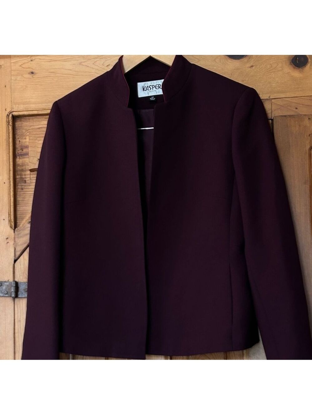 Kasper Petite Burgundy Suit Jacket Size 4P